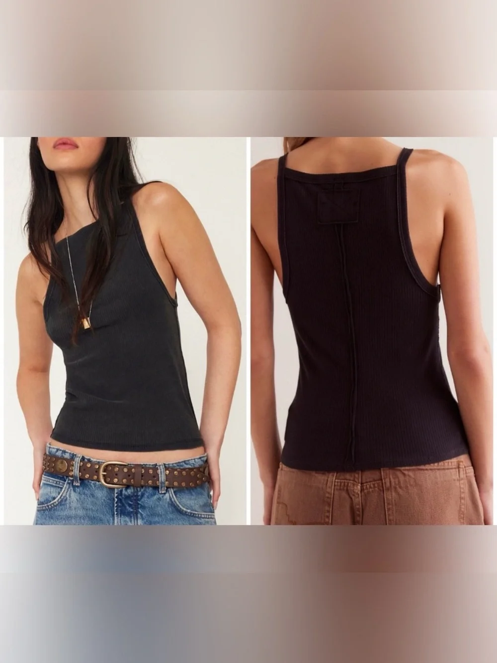 NWT Free People We The Free Mia Tank - black - XS, medium